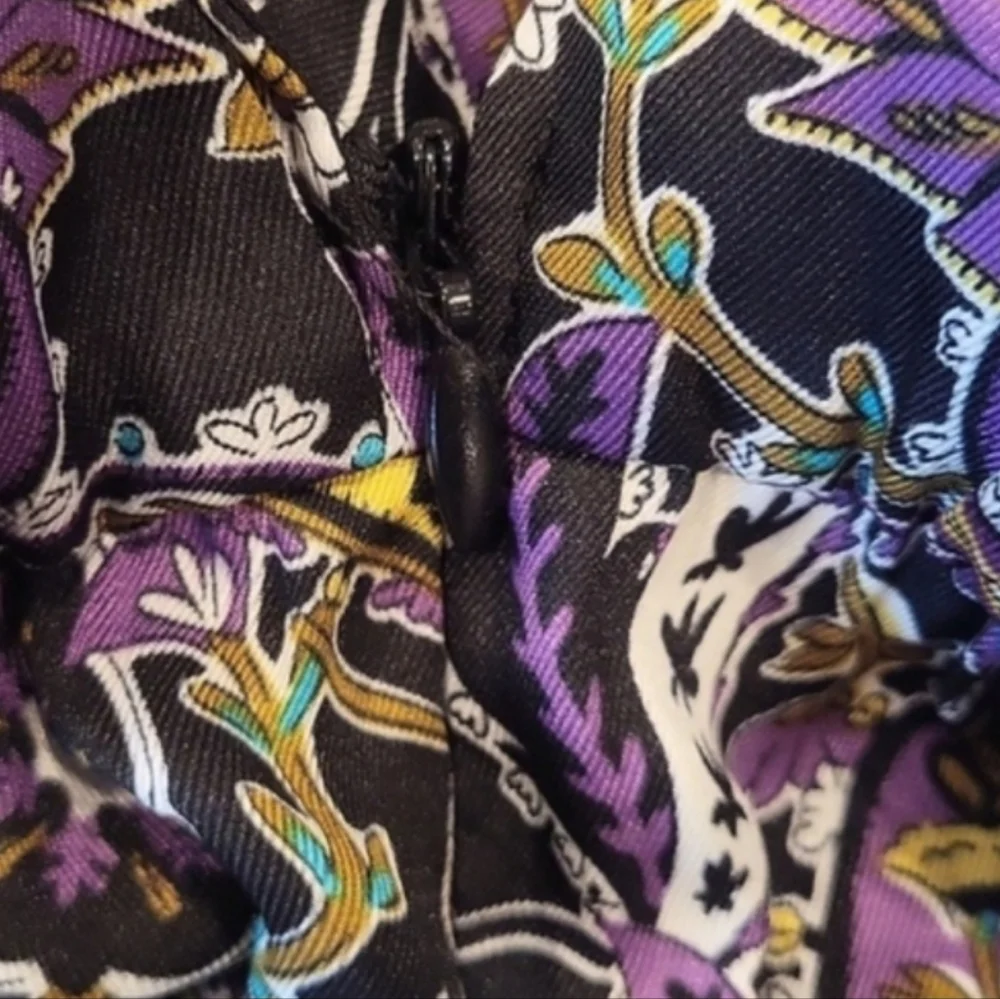 Zara Paisley Print Open Keyhole Back Long Sleeve Partially Lined Mini Dress, M - Picture 13 of 13